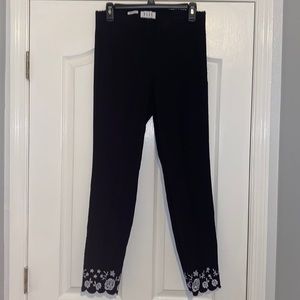 Black embroidered Dress Pants